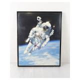 (1) Framed Astronaut in Space Print