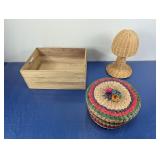 (3) Vintage Wicker Basket Set