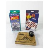 (3) Assorted Puzzle Games Hi-Q, 3D Jigsaw,