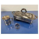 (4) Vintage Sterling Silver-Plated Serving Set