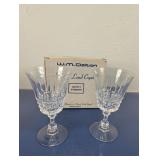 (2) W.M. Dalton French Lead Crystal Goblets