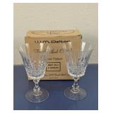 (2) W.M. Dalton French Lead Crystal Goblets
