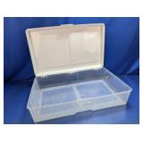 (1) Large Clear Plastic Storage Bin with Lid