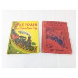(2) Vintage Train-Themed Children