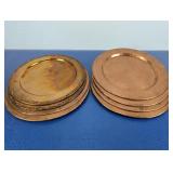 (8) Vintage Copper Serving Platters
