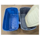 (2) Rubbermaid Roughtote Storage Boxes