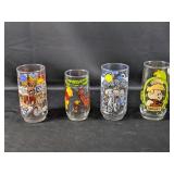 (4) Assorted Vintage Cartoon Glasses