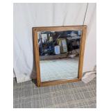 (1) Wood-Framed Wall Mirror