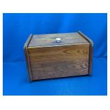 Wooden Storage Box with Hinged Lid