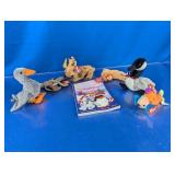 (5) Vintage Collectible Beanie Babies + More