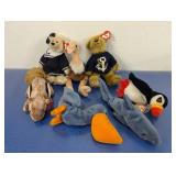 (7) Assorted Ty Beanie Baby and Plush Toys