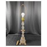 Crystal and Brass Table Lamp