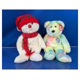 (2) Ty Beanie Buddies Plush Bears