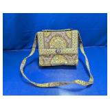 (1) Quilted Floral Crossbody Bag