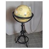 Vintage Replogle Illuminated Globe on Metal Stand