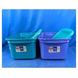 (2)Sterilite Heavy Duty Tote Boxes Duo