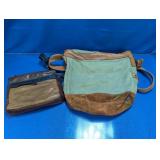 (2) Leather and Canvas Shoulder Bags