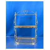 (1) Metal Shelf with Heart Design