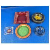(5) Assorted Vintage Ashtrays Collection