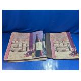 (2) French Wine and Liquor Themed Floor Mats