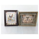 (2) Framed Art Prints: "Fresh Eggs" and "Trading