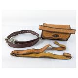 (3) Leather Accessories Set