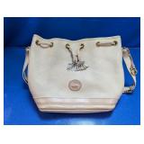 (1) Dooney & Bourke Cream Leather Bucket Bag