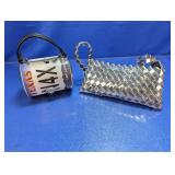 (2) Unique Handcrafted Bags (License Plate Purse
