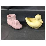(2) Vintage Ceramic Planter Figurines