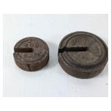 (2) Antique Scale Weights