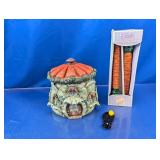 (3) Easter Carrot Candles & Veggie Jar