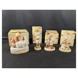 (4) Enesco Memories of Yesterday Porcelain