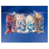 (4) Avon Plush Bean Bag Animals in Original