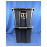 (2)Sterilite Stackable 18-Gallon Storage Bins Duo