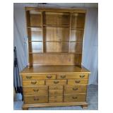 Vintage Wooden Hutch with Drawers