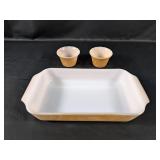 (3) Vintage Fire King Peach Lustre Dishes