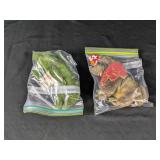 Vintage Dragon & Alligator Plush Set