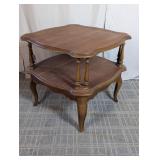 Vintage Two-Tiered Coffee Table w/ Turned Legs