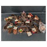 Vintage Copper Christmas Cookie Cutters Set