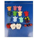 (15+) Assorted Wooden Fruit & Flower Decor