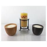 (3) Decorative Candle Set