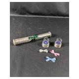 (3) Silver Keepsake Set with Ribbon Bows