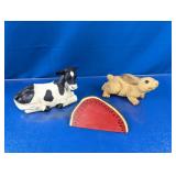 (3) Farm Animal and Watermelon Decorations