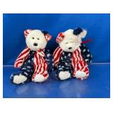 (2) TY Spangle Patriotic Bear
