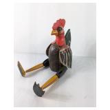 Wooden Rooster Figurine
