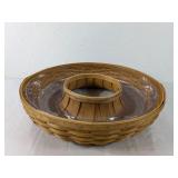 (1) Longaberger Donut Basket with Plastic Liner