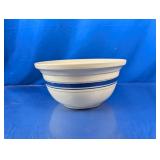 (1) Blue Stripe Ceramic Mixing Bowl