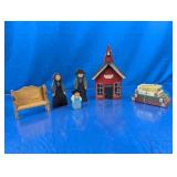 (6) Assorted Rustic Wooden Decor Pieces