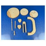 (10) Assorted Wooden Craft Parts
