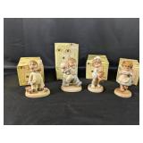 (4) Enesco Memories of Yesterday Porcelain